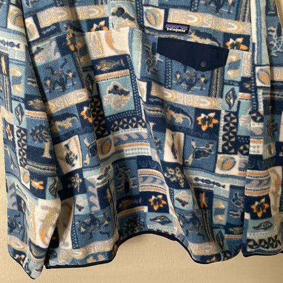 Patagonia mens Galapagos archipelago pigeon blue synchilla sea critters RARE - Picture 5 of 7